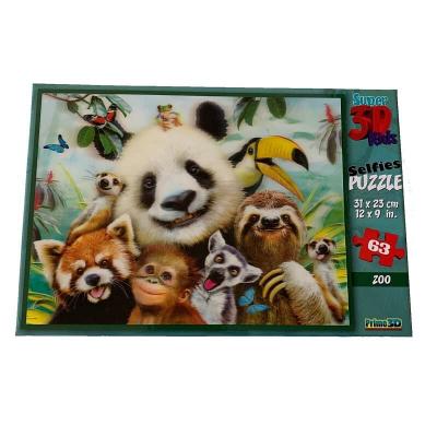 Puzzle selfie au zoo image 3d