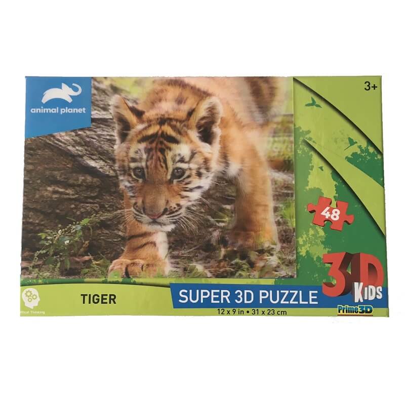 Puzzle tigre image super 3d