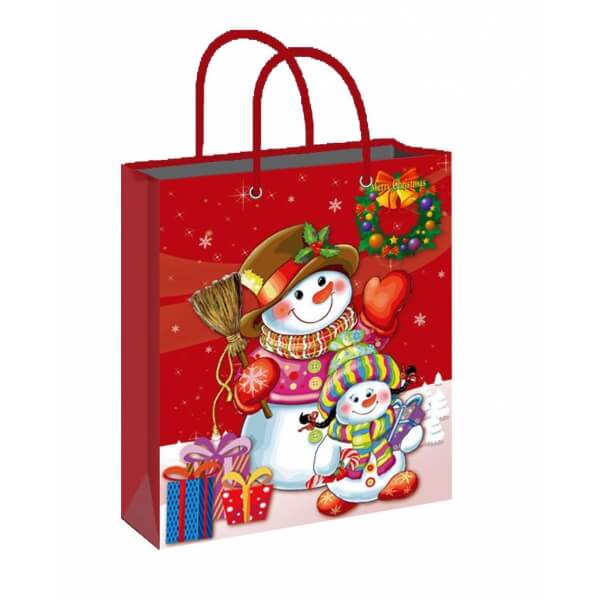 Noël Sac Cadeau Grand Bonhomme de neige Rustique Traditionnel Enfants Hommes Femmes Cadeau Wrap 