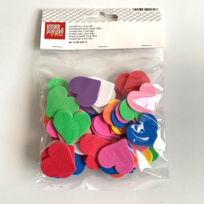 48 coeurs couleurs Créasoft pour le scrapbooking et la décoration