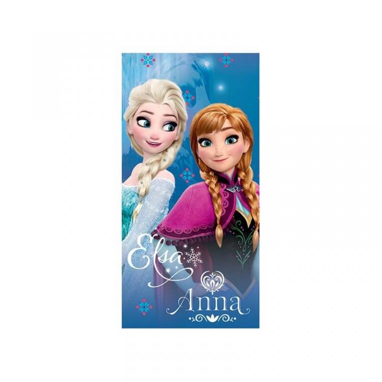 Serviette La reine des neiges avec Anna et Elsa