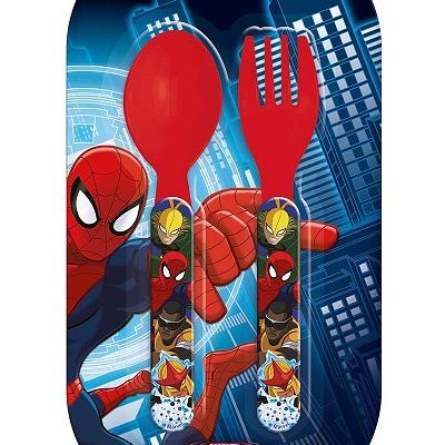 Kit de 2 couverts en plastique Spider-Man