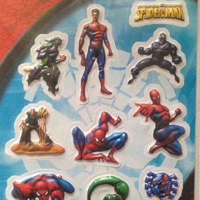 Set de 9 Stickers Spider-Man en 3D