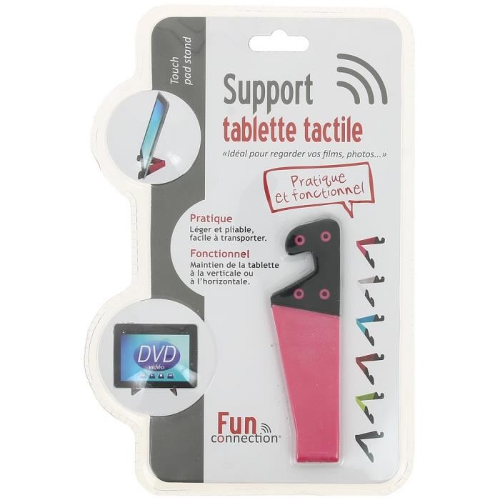 Support tablette tactile léger et pliable rose