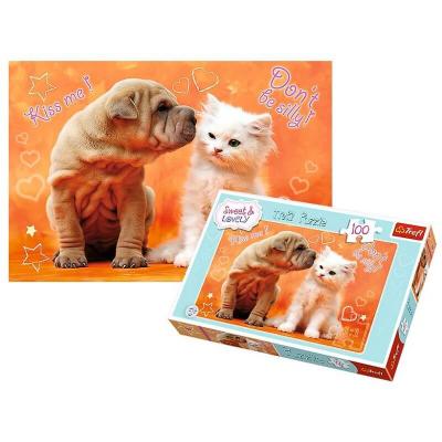 Trefl puzzle chien et chat puzzle enfant 100 pieces